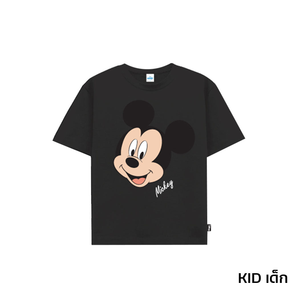 Disney Mickey Mouse family Flock Print T-Shirt  - เสื้อยืดมิกกี้เมาส์ครอบครัว พิมพ์กำมะหยี่