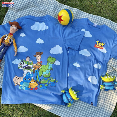 Disney Toy Story Men T-Shirt -เสื้อยืดดิสนีย์ ทอย สตอรี่ ผู้ชาย สินค้าลิขสิทธ์แท้100% characters studio