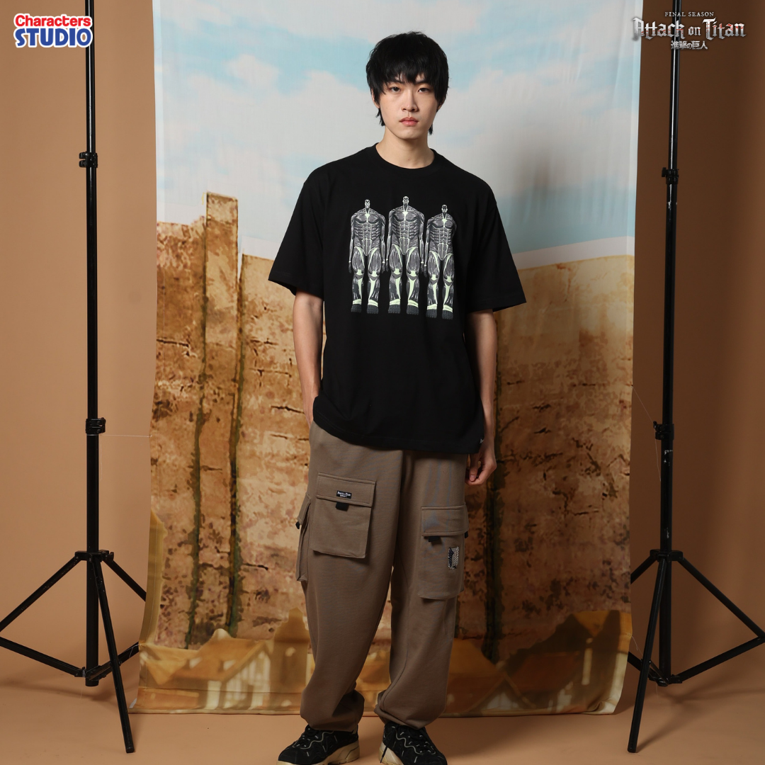 Attack on Titan Men //Oversized T-shirt// - เสื้อโอเวอร์ไศส์ อนิเมะ ”ผ่าพิทพไททัน“ ลิขสิทธิ์แท้ ผ้า cotton แท้100%