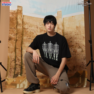 Attack on Titan Men //Oversized T-shirt// - เสื้อโอเวอร์ไศส์ อนิเมะ ”ผ่าพิทพไททัน“ ลิขสิทธิ์แท้ ผ้า cotton แท้100%