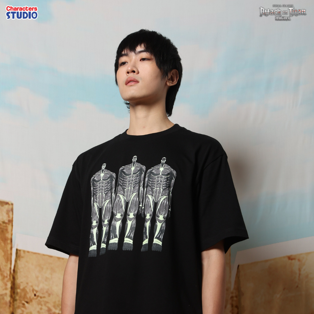 Attack on Titan Men //Oversized T-shirt// - เสื้อโอเวอร์ไศส์ อนิเมะ ”ผ่าพิทพไททัน“ ลิขสิทธิ์แท้ ผ้า cotton แท้100%