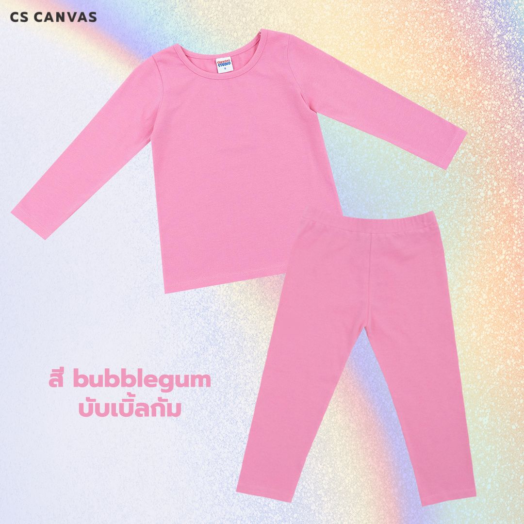 CS CANVAS  Girl Long Sleeve&Legging - เสื้อยืดเปล่า แขนยาว และเลกกิ้ง เด็กผู้หญิง