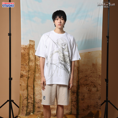 Attack on Titan Men //Oversized T-shirt// - เสื้อโอเวอร์ไซส์ อนิเมะ ”ผ่าพิทพไททัน“ ลิขสิทธิ์แท้ ผ้า cotton แท้100%