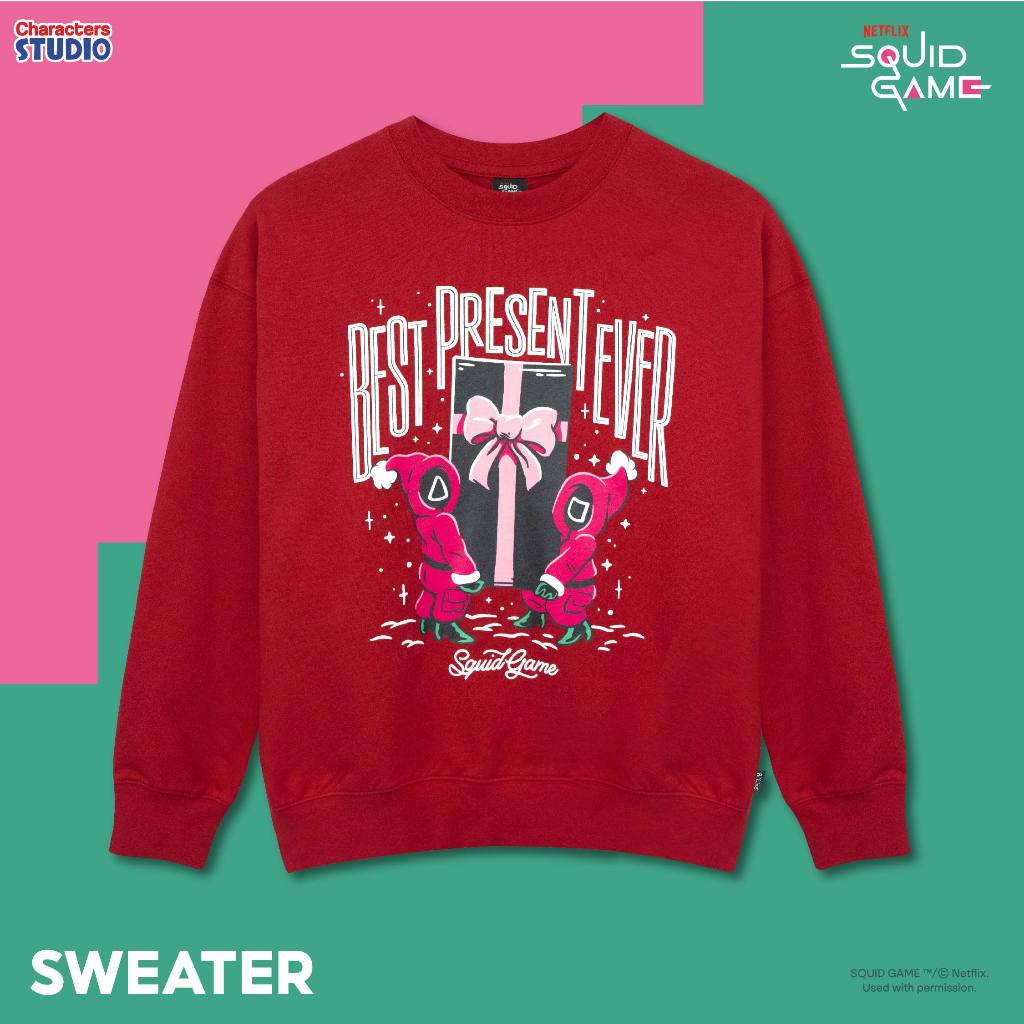 Squid Game Box Set Sweater - บ็อกเซ็ตรวมสินค้าสควิดเกม (Sweater, sticker, keychain, card)