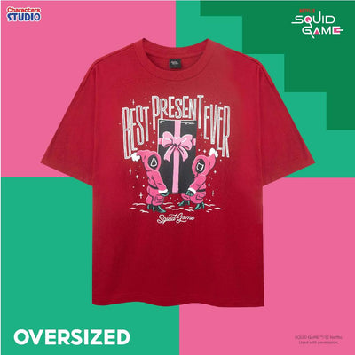 Squid Game Box Set Oversized T-Shirt - บ็อกเซ็ตรวมสินค้าสควิดเกม (T-Shirt, sticker, keychain, card)