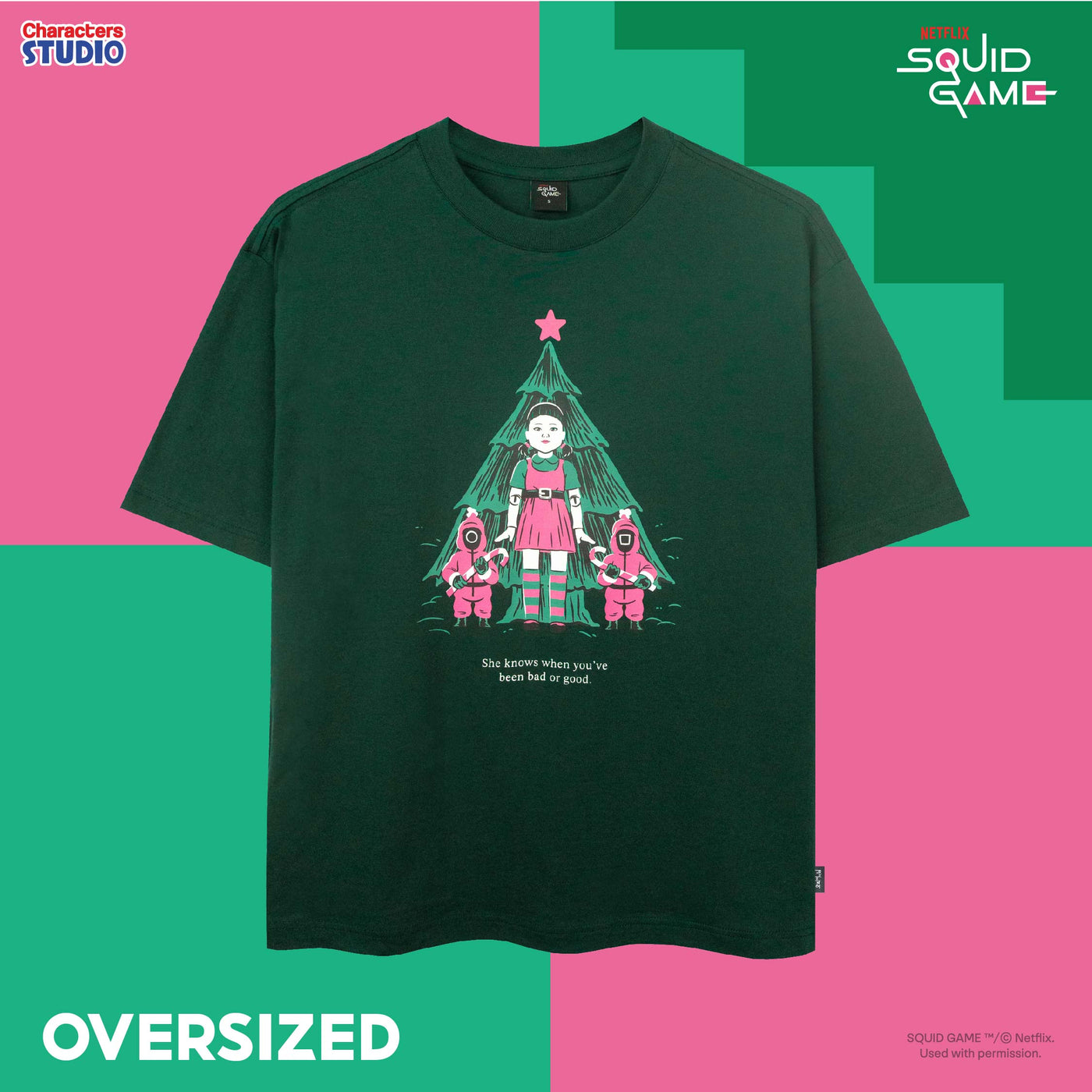 Squid Game Men&Women //Oversized T-shirt// - เสื้อโอเวอร์ไซส์ผู้ใหญ่ สควิดเกม สินค้าลิขสิทธิ์ 100%