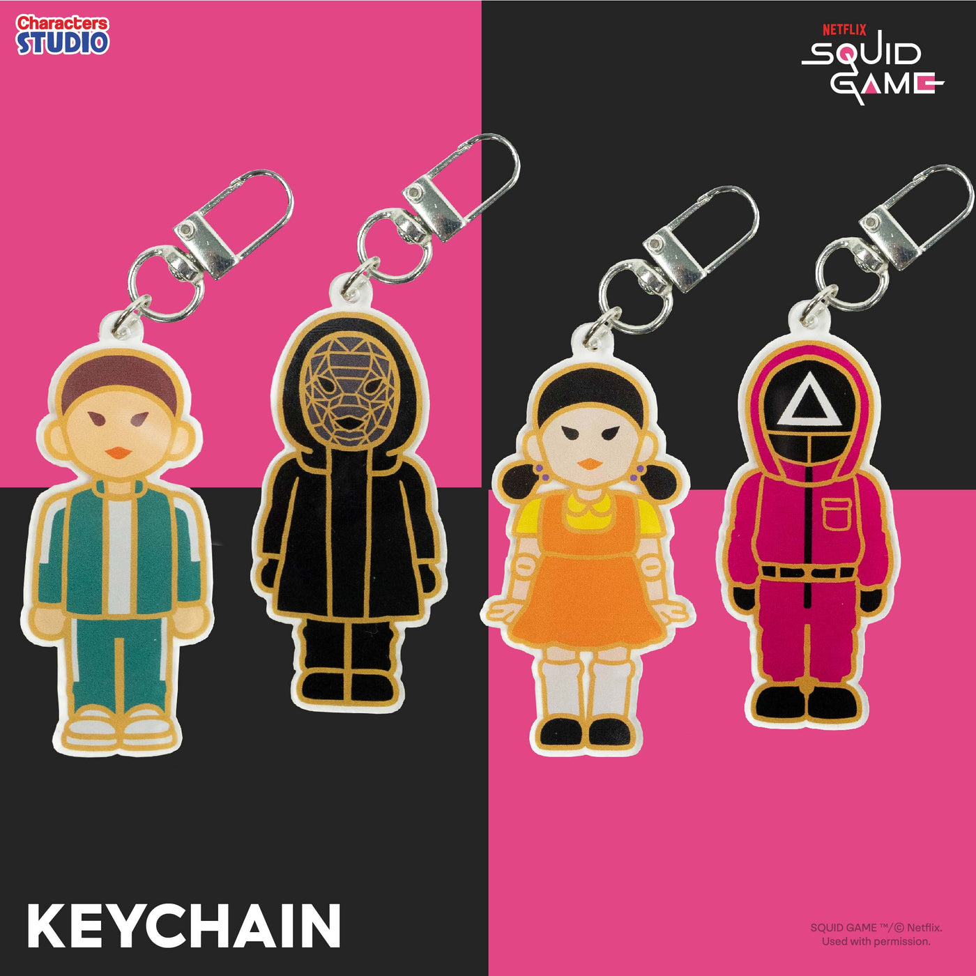 Squid Game Keychain - พวงกุญแจอะคริลิค สควิดเกม สินค้าลิขสิทธิ์ 100%