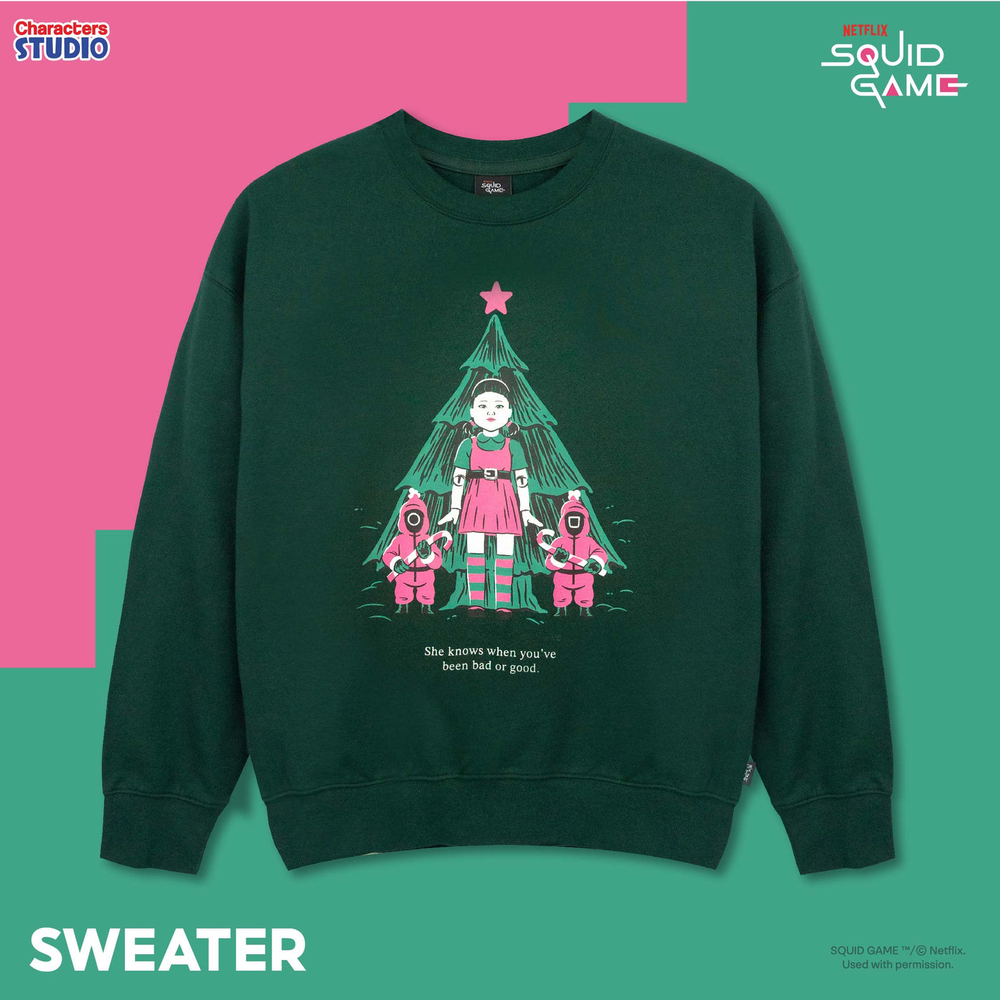 Squid Game Men&Women Sweater - เสื้อสเวตเตอร์ผู้ใหญ่ สควิดเกม สินค้าลิขสิทธิ์ 100%