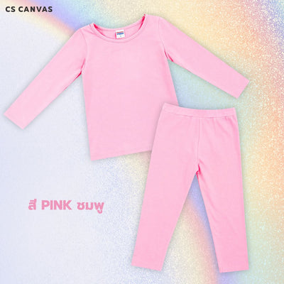 CS CANVAS  Girl Long Sleeve&Legging - เสื้อยืดเปล่า แขนยาว และเลกกิ้ง เด็กผู้หญิง