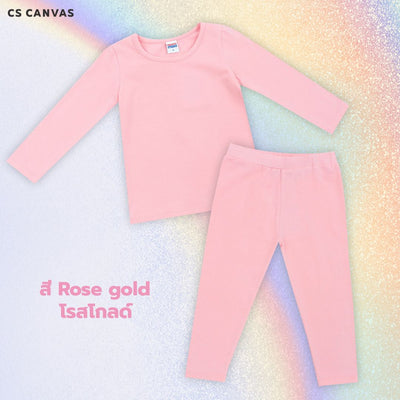 CS CANVAS  Girl Long Sleeve&Legging - เสื้อยืดเปล่า แขนยาว และเลกกิ้ง เด็กผู้หญิง