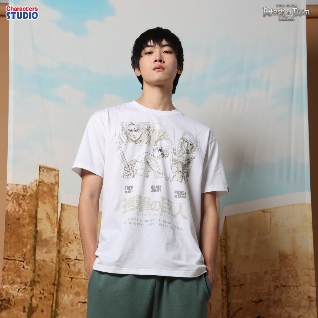 Attack on Titan Men //Relax T-shirt// - เสื้อยืด  ”ผ่าพิทพไททัน“ ลิขสิทธิ์แท้ ผ้า cotton แท้100%