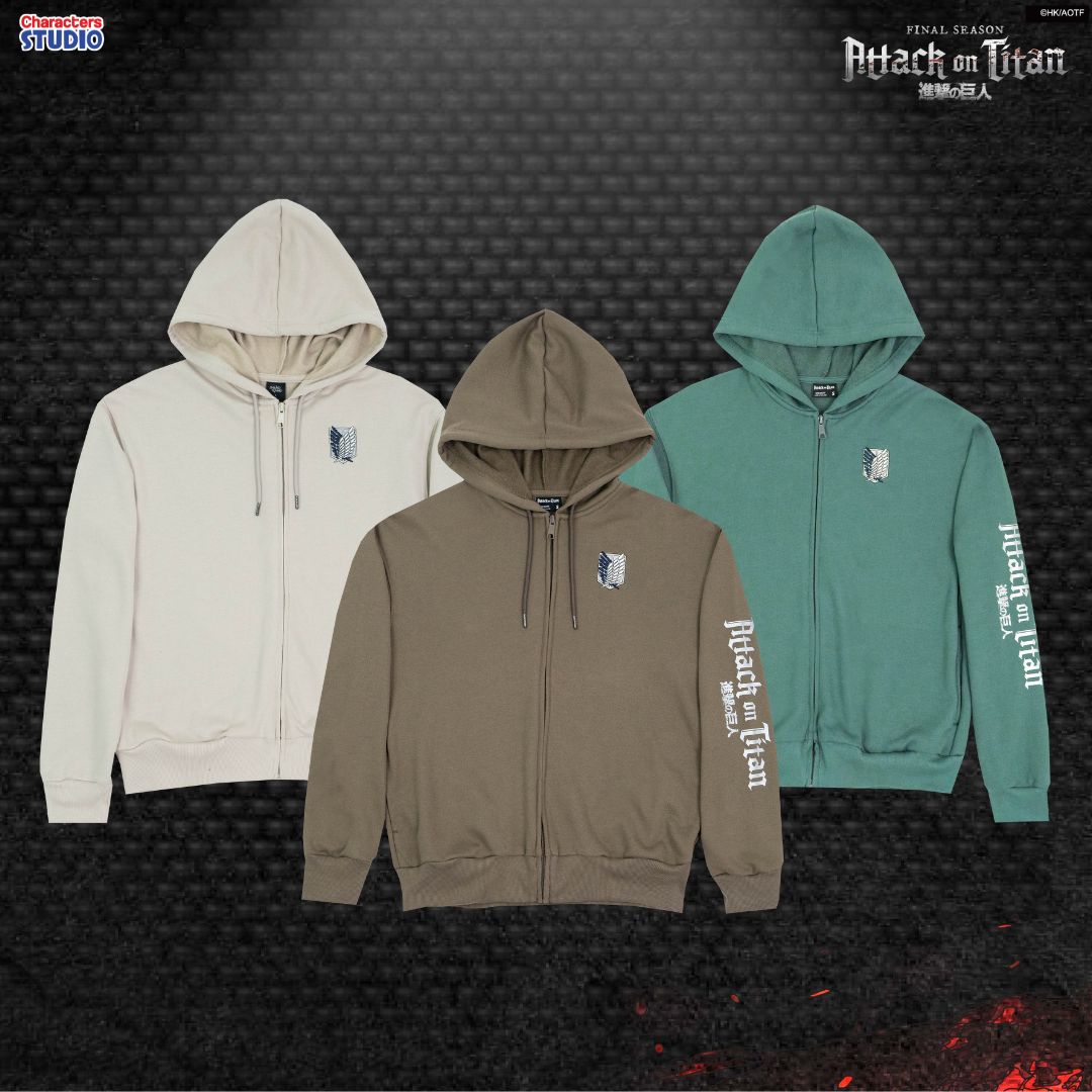 Attack on Titan // Men Jacket // - เสื้อแจ็คเก็ตผู้ใหญ่ มีฮู้ด อนิเมะ ”ผ่าพิทพไททัน“ ลิขสิทธิ์แท้ ผ้า cotton แท้100%