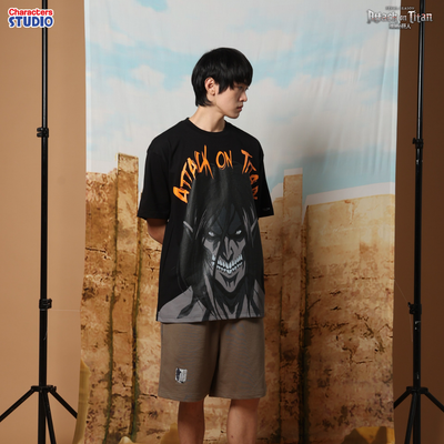 Attack on Titan Men //Oversized T-shirt// - เสื้อโอเวอร์ไซส์  ”ผ่าพิทพไททัน“ ลิขสิทธิ์แท้ ผ้า cotton แท้100%