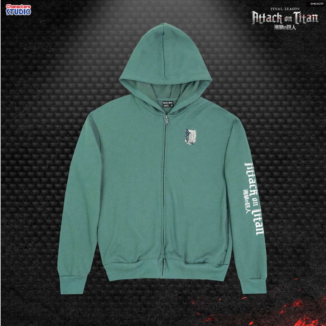 Attack on Titan // Men Jacket // - เสื้อแจ็คเก็ตผู้ใหญ่ มีฮู้ด อนิเมะ ”ผ่าพิทพไททัน“ ลิขสิทธิ์แท้ ผ้า cotton แท้100%