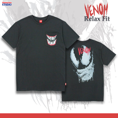 Marvel Men Venom T-Shirt (ทรง Relax) - เสื้อยืดผู้ชายมาร์เวล ลายเวน่อม ทรงรีแลค