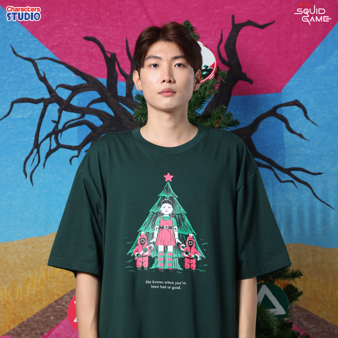 Squid Game Box Set Oversized T-Shirt - บ็อกเซ็ตรวมสินค้าสควิดเกม (T-Shirt, sticker, keychain, card)