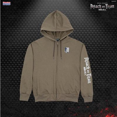 Attack on Titan // Men Jacket // - เสื้อแจ็คเก็ตผู้ใหญ่ มีฮู้ด อนิเมะ ”ผ่าพิทพไททัน“ ลิขสิทธิ์แท้ ผ้า cotton แท้100%