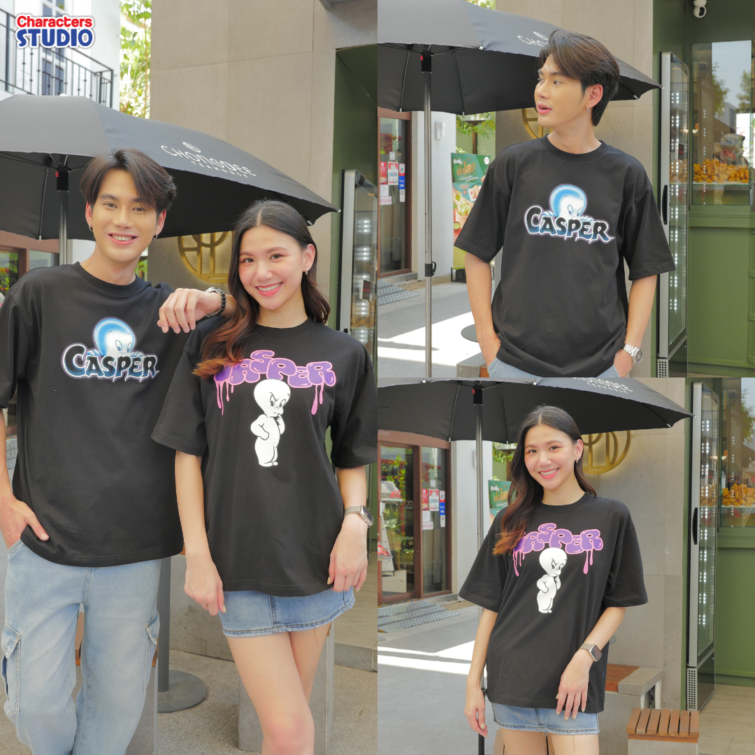 Universal Studio Men Casper // Oversized T-Shirt Cabonite  //- เสื้อผู้ชายโอเวอร์ไซส์ ยูนิเวอร์แซล สตูดิโอ แคสเปอร์