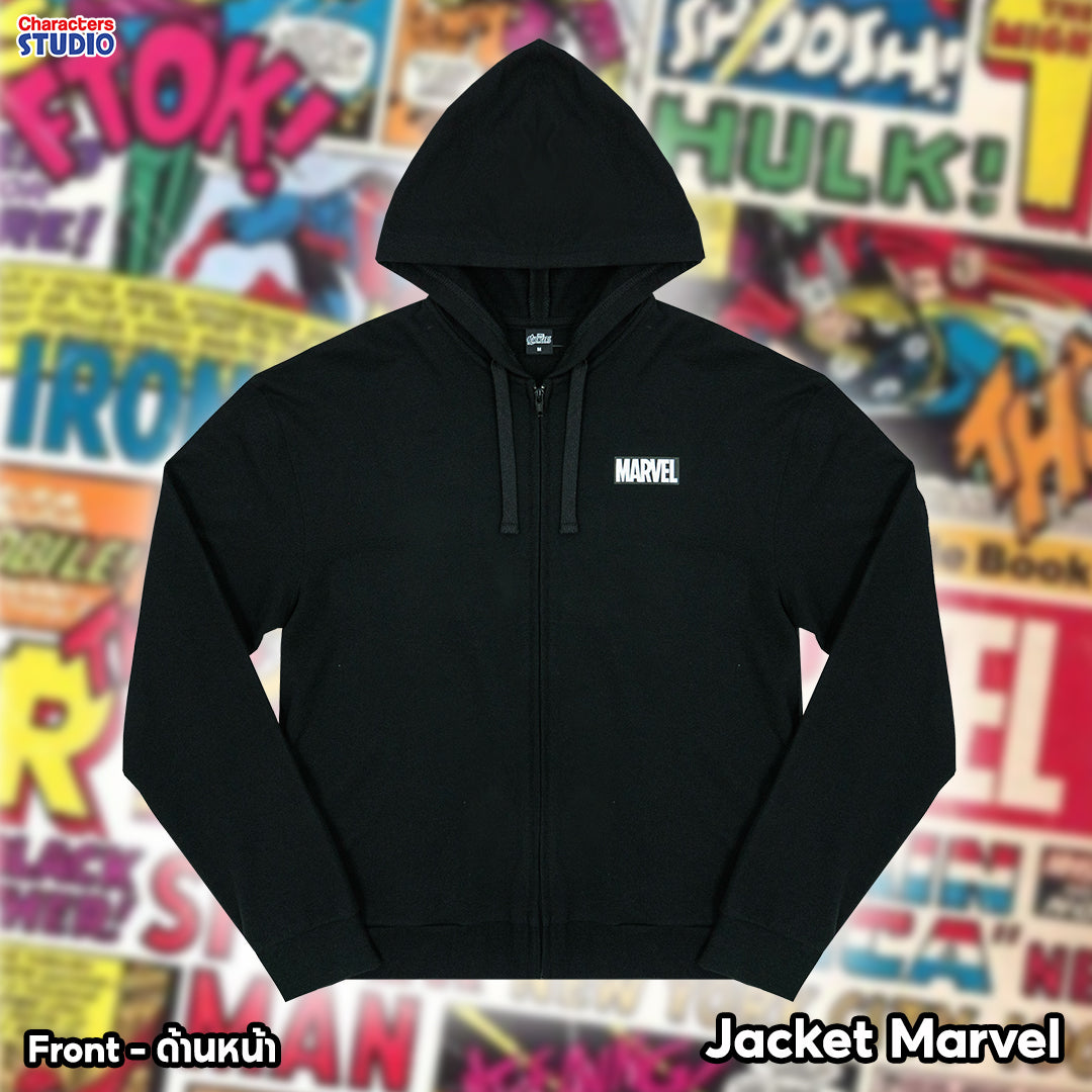 Marvel Men Jacket - เสื้อแจ็คเก็ตผู้ใหญ่มาร์เวล มีฮู้ด สินค้าลิขสิทธ์แท้ 100% characters studio