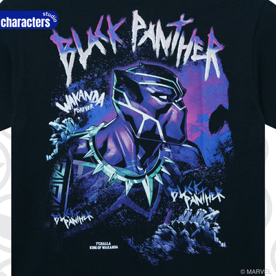 Marvel Men Black Panther wakanda forever T-Shirt // Relax // - เสื้อยืดผู้ชายทรงลีแลค Black Panther