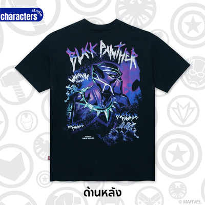 Marvel Men Black Panther wakanda forever T-Shirt // Relax // - เสื้อยืดผู้ชายทรงลีแลค Black Panther