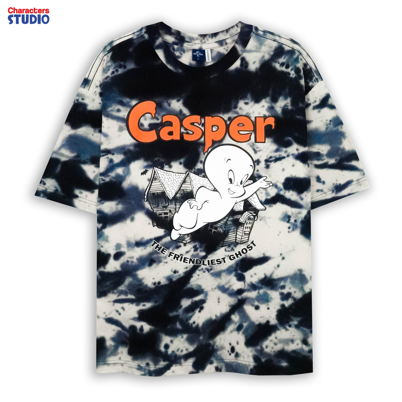 Universal Studios Men Casper  // Oversized T-Shirt //  - เสื้อโอเวอร์ไซส์ ยูนิเวอร์แซล สตูดิโอ ผีน้อย แคสเปอร์ มัดย้อม