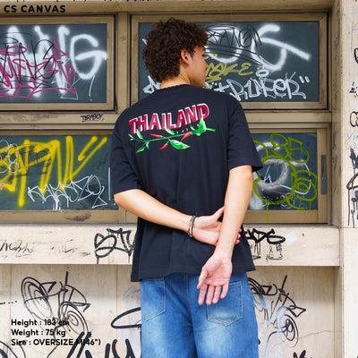 CS CANVAS Local-Bangkok Thailand //Oversized//-เสื้อยืดโอเวอร์ไซส์ ผ้า cozy feel premium cotton100%