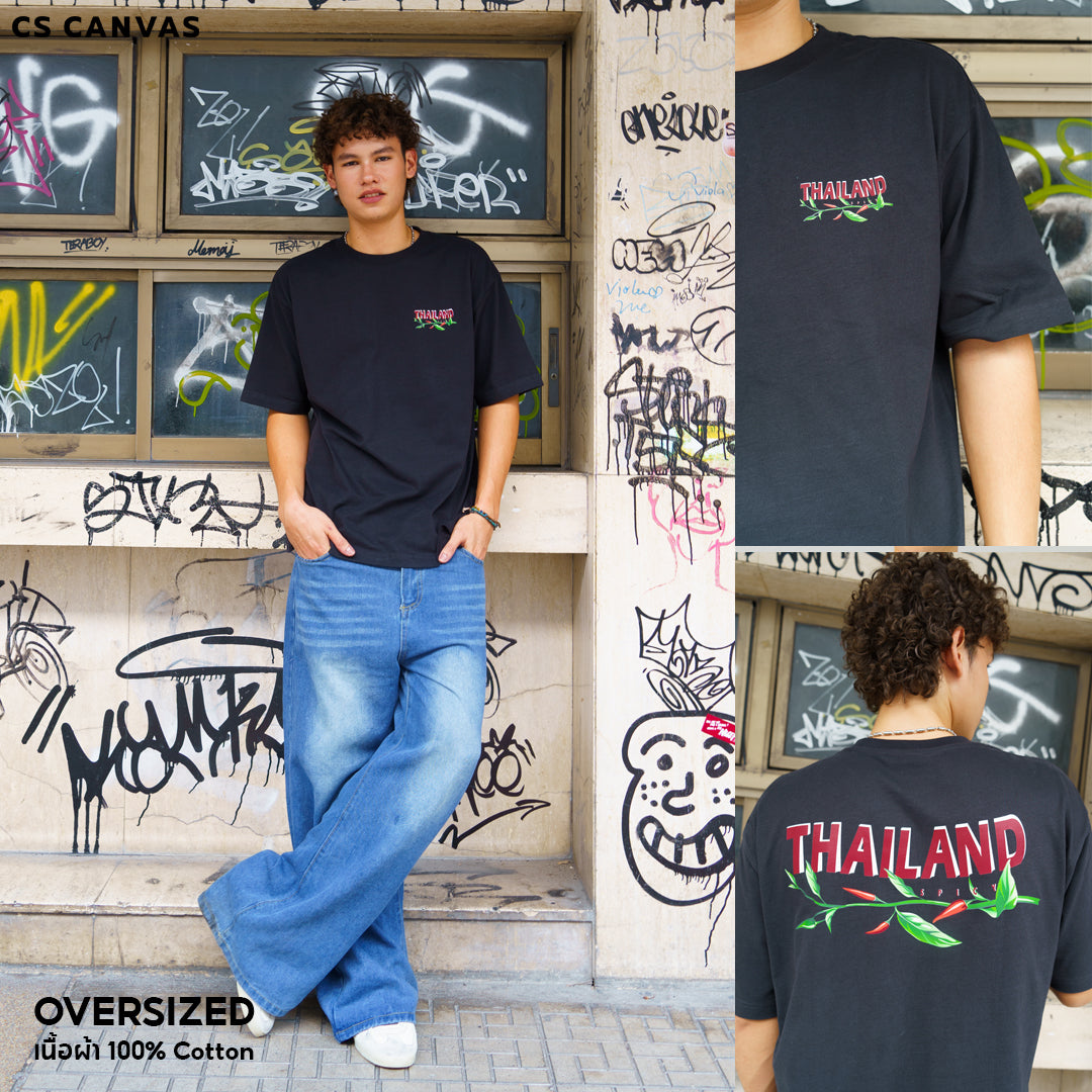 CS CANVAS Local-Bangkok Thailand //Oversized//-เสื้อยืดโอเวอร์ไซส์ ผ้า cozy feel premium cotton100%