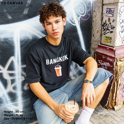 CS CANVAS Local-Bangkok Thailand //Oversized//-เสื้อยืดโอเวอร์ไซส์ ผ้า cozy feel premium cotton100%