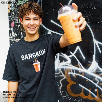 CS CANVAS Local-Bangkok Thailand //Oversized//-เสื้อยืดโอเวอร์ไซส์ ผ้า cozy feel premium cotton100%