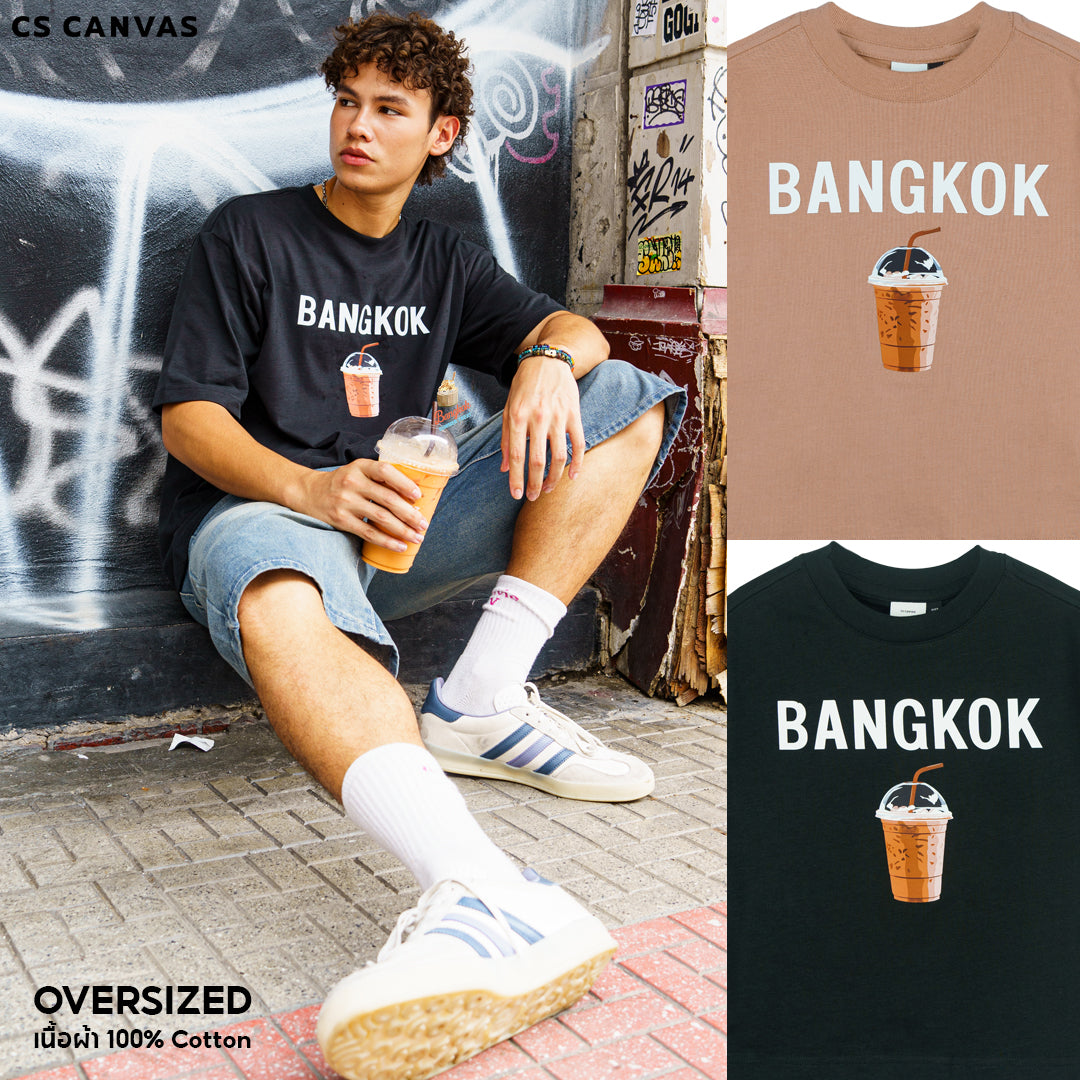 CS CANVAS Local-Bangkok Thailand //Oversized//-เสื้อยืดโอเวอร์ไซส์ ผ้า cozy feel premium cotton100%