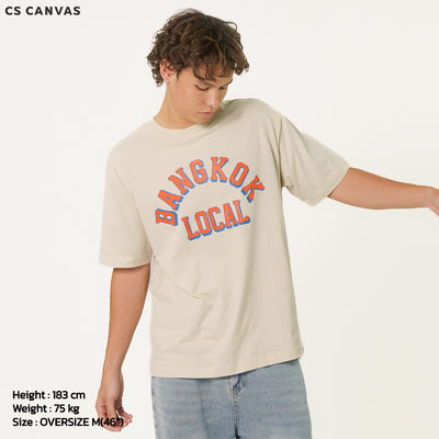 CS CANVAS Bangkok Local Thailand //Oversized//-เสื้อยืดโอเวอร์ไซส์ ผ้า cozy feel premium cotton100%