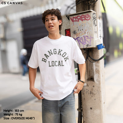 CS CANVAS Bangkok Local Thailand //Oversized//-เสื้อยืดโอเวอร์ไซส์ ผ้า cozy feel premium cotton100%