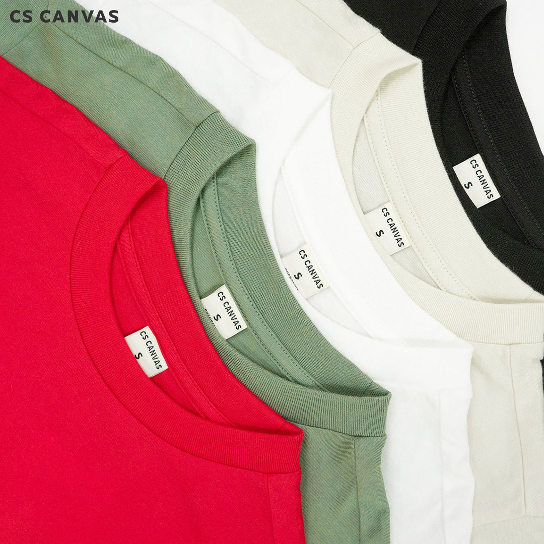 CS CANVAS  Boy //Oversized T-Shirt // - เสื้อยืดเปล่า เด็กผู้ชายโอเวอร์ไซส์ ผ้า cotton100% ใส่สบายไม่ร้อน