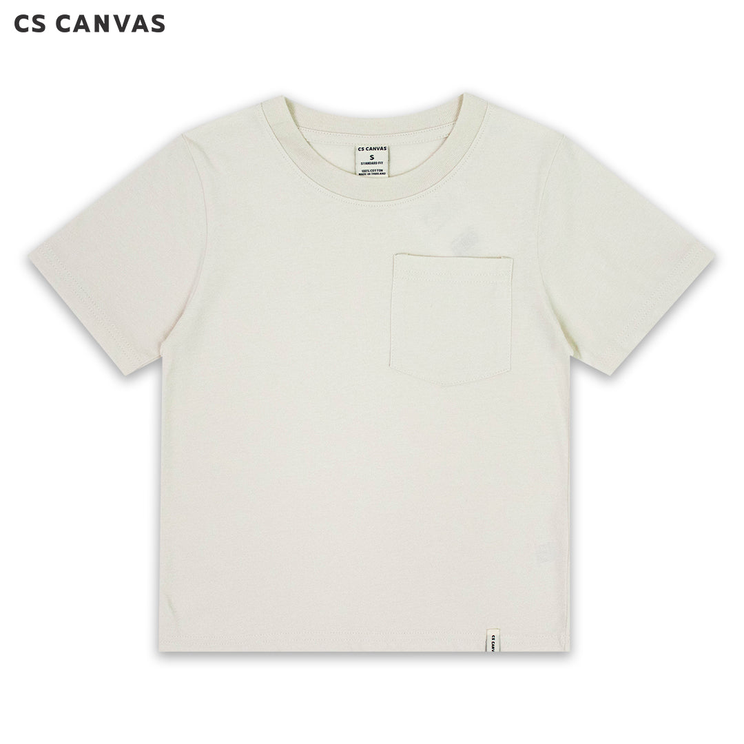 CS CANVAS  Boy T-Shirt // Summer Pastel //  - เสื้อยืดเปล่า มีกระเป๋า เด็กผู้ชาย ผ้า cotton100% ใส่สบายไม่ร้อน