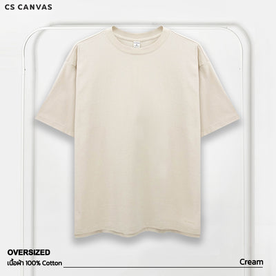 CS CANVAS Men Urban Vibe //Oversized T-Shirt // - เสื้อยืดเปล่า ผู้ชายโอเวอร์ไซส์ ผ้า Cotton USA