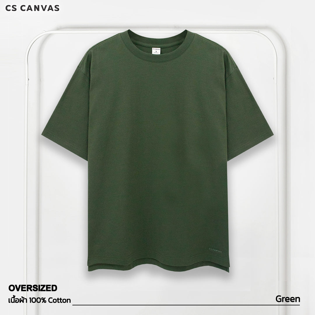 CS CANVAS Men Urban Vibe //Oversized T-Shirt // - เสื้อยืดเปล่า ผู้ชายโอเวอร์ไซส์ ผ้า Cotton USA