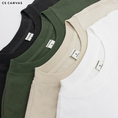 CS CANVAS Men Urban Vibe //Oversized T-Shirt // - เสื้อยืดเปล่า ผู้ชายโอเวอร์ไซส์ ผ้า Cotton USA