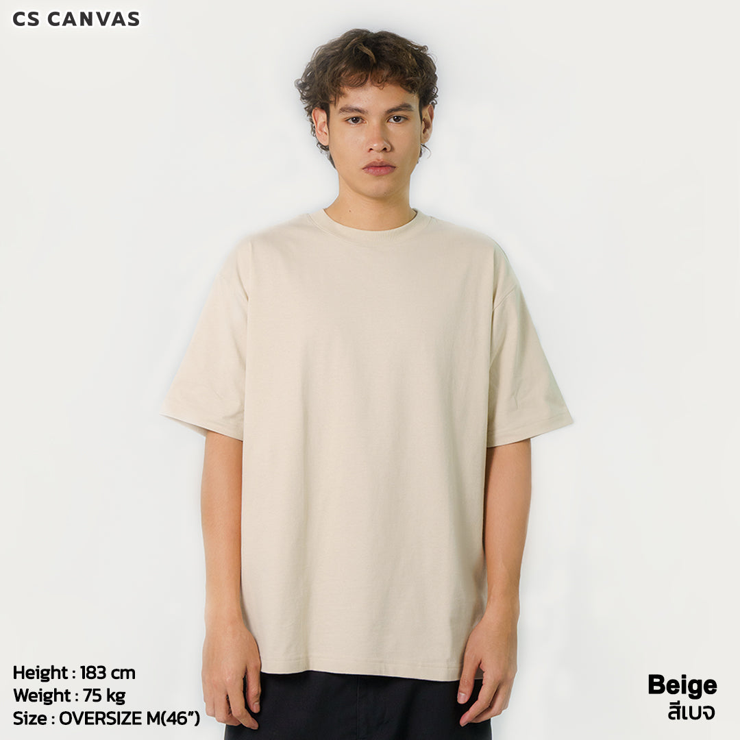 CS CANVAS Men Urban Vibe //Oversized T-Shirt // - เสื้อยืดเปล่า ผู้ชายโอเวอร์ไซส์ ผ้า Cotton USA