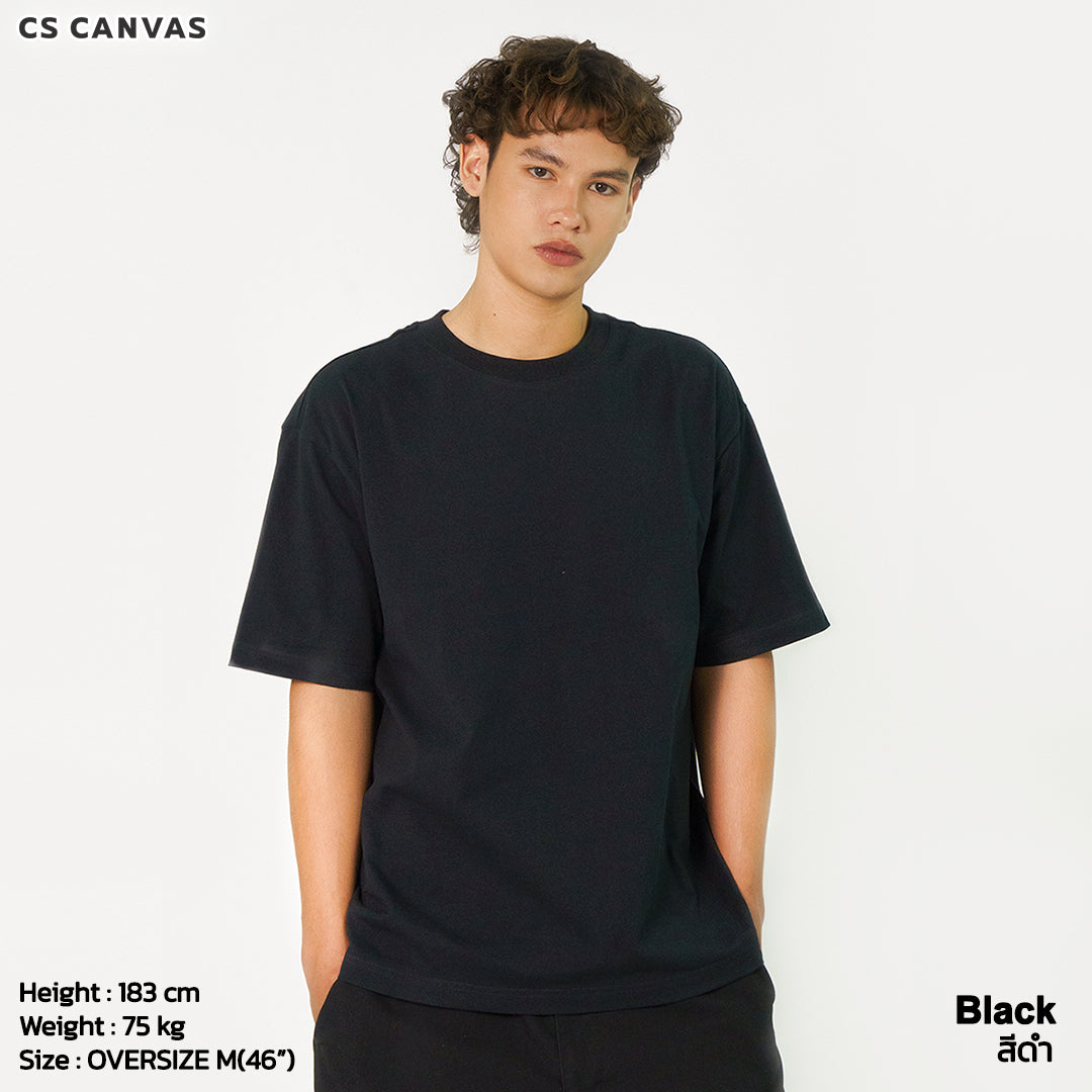 CS CANVAS Men Urban Vibe //Oversized T-Shirt // - เสื้อยืดเปล่า ผู้ชายโอเวอร์ไซส์ ผ้า Cotton USA