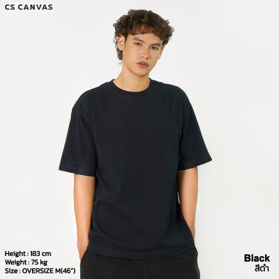 CS CANVAS Men Urban Vibe //Oversized T-Shirt // - เสื้อยืดเปล่า ผู้ชายโอเวอร์ไซส์ ผ้า Cotton USA