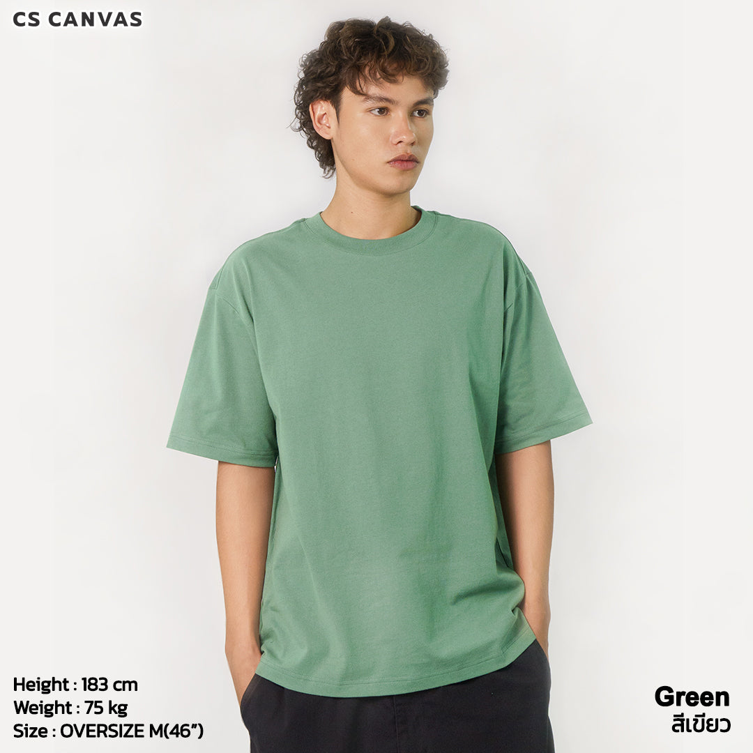 CS CANVAS Men Urban Vibe //Oversized T-Shirt // - เสื้อยืดเปล่า ผู้ชายโอเวอร์ไซส์ ผ้า Cotton USA