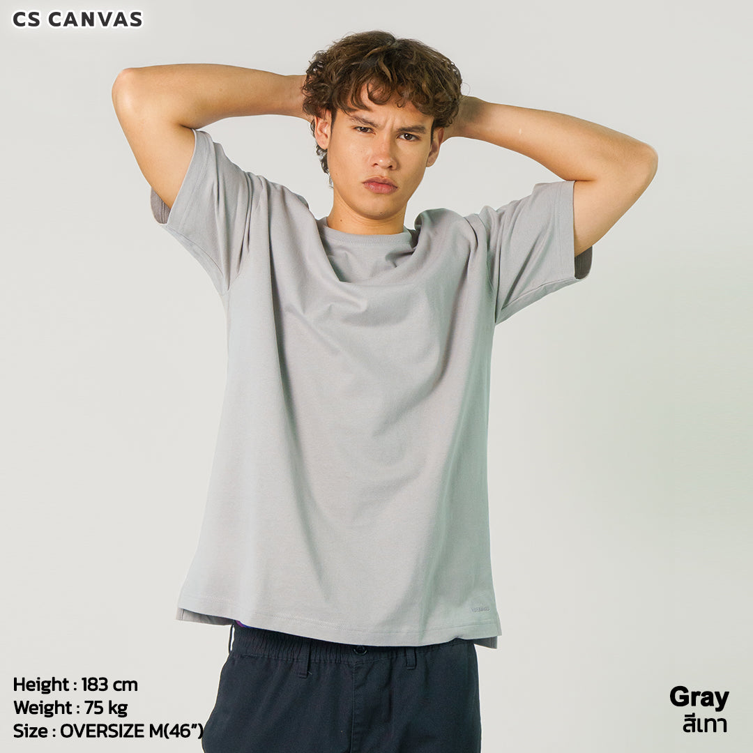 CS CANVAS Men Urban Vibe //Oversized T-Shirt // - เสื้อยืดเปล่า ผู้ชายโอเวอร์ไซส์ ผ้า Cotton USA