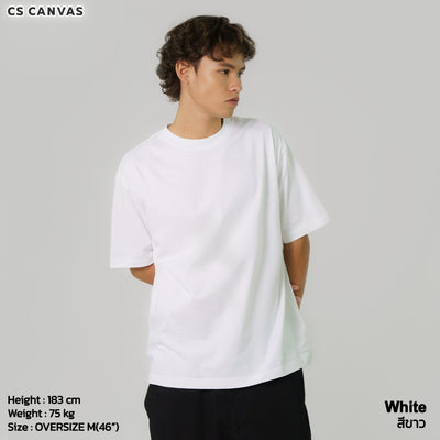 CS CANVAS Men Urban Vibe //Oversized T-Shirt // - เสื้อยืดเปล่า ผู้ชายโอเวอร์ไซส์ ผ้า Cotton USA