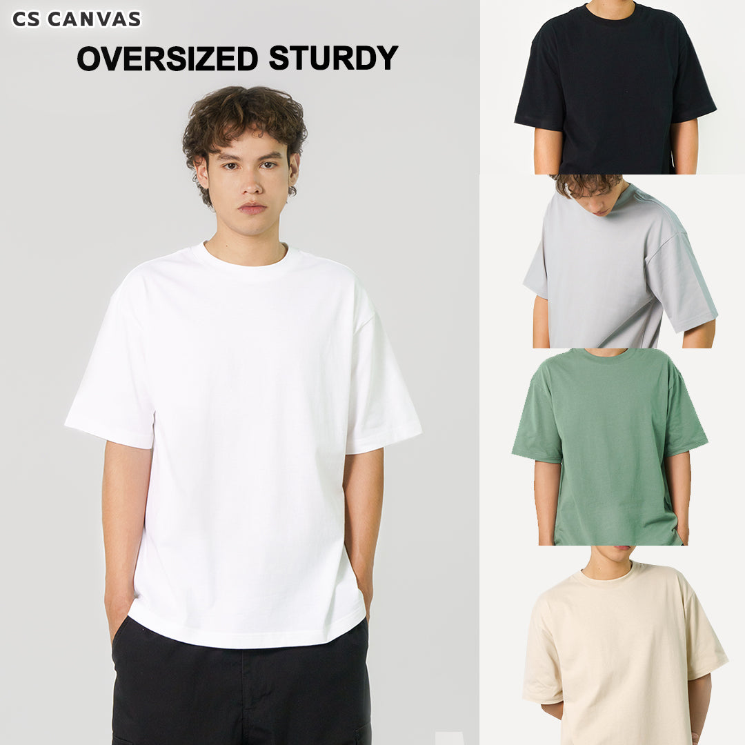 CS CANVAS Men Urban Vibe //Oversized T-Shirt // - เสื้อยืดเปล่า ผู้ชายโอเวอร์ไซส์ ผ้า Cotton USA