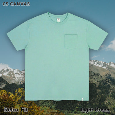 CS CANVAS Men Shades Of Forest //ทรง Relax T-Shirt // - เสื้อยืดเปล่าผู้ชาย มีกระเป๋าที่อก ผ้า cotton ใส่สบายไม่ร้อน