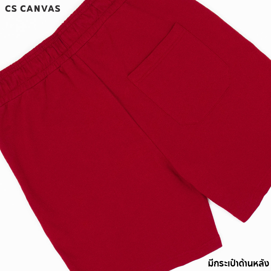 CS CANVAS Men Shorts - กางเกงขาสั้นผู้ใหญ่ ผ้าเกร็ดปลา(French Terry)  ผ้านุ่มฟู มีความหนานุ่ม ยืดหยุ่นใส่สบาย