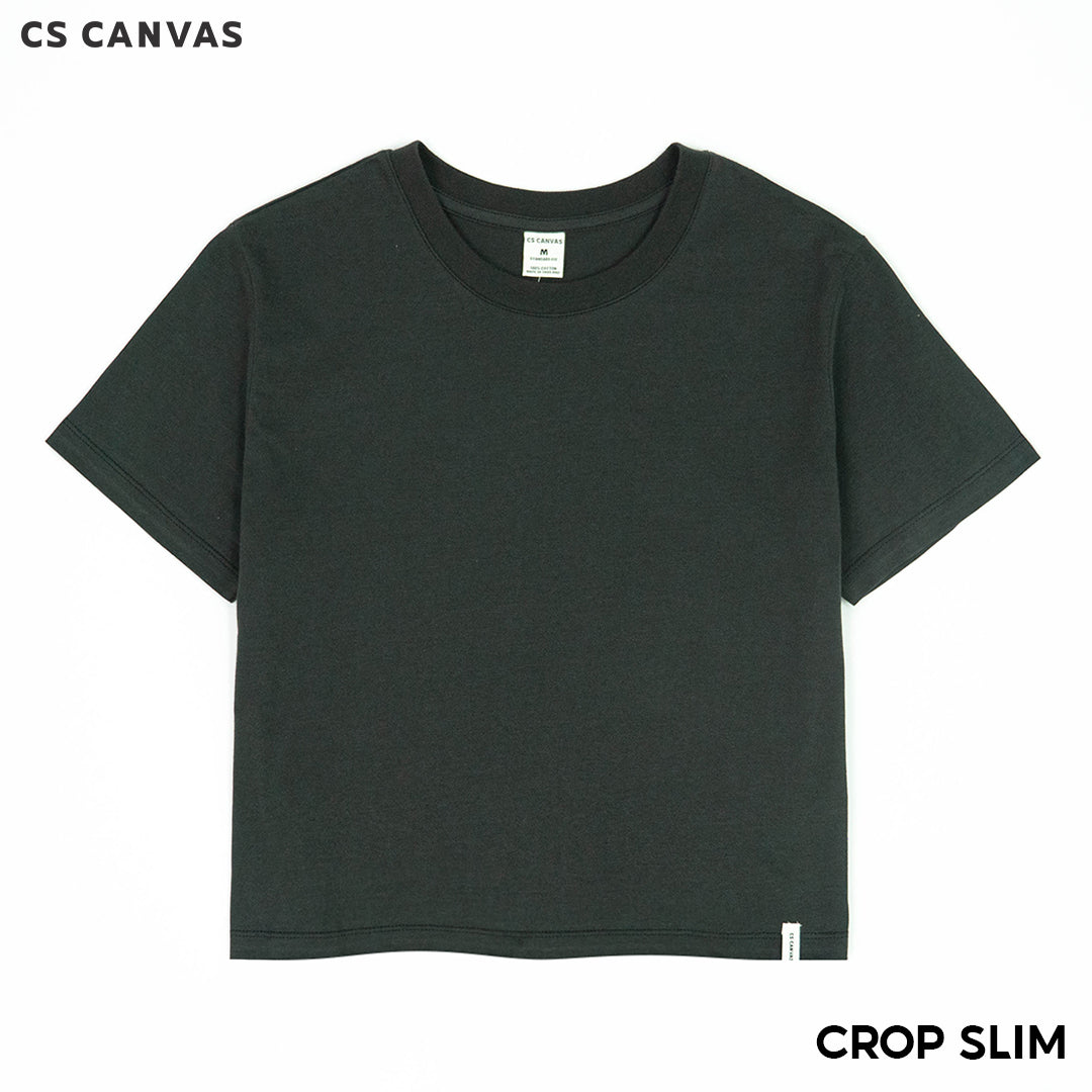 CS CANVAS Women Crop Slim fit - เสื้อครอป (ทรง สลิมฟิต) ผ้า Cotton ใส่สบายไม่ร้อน