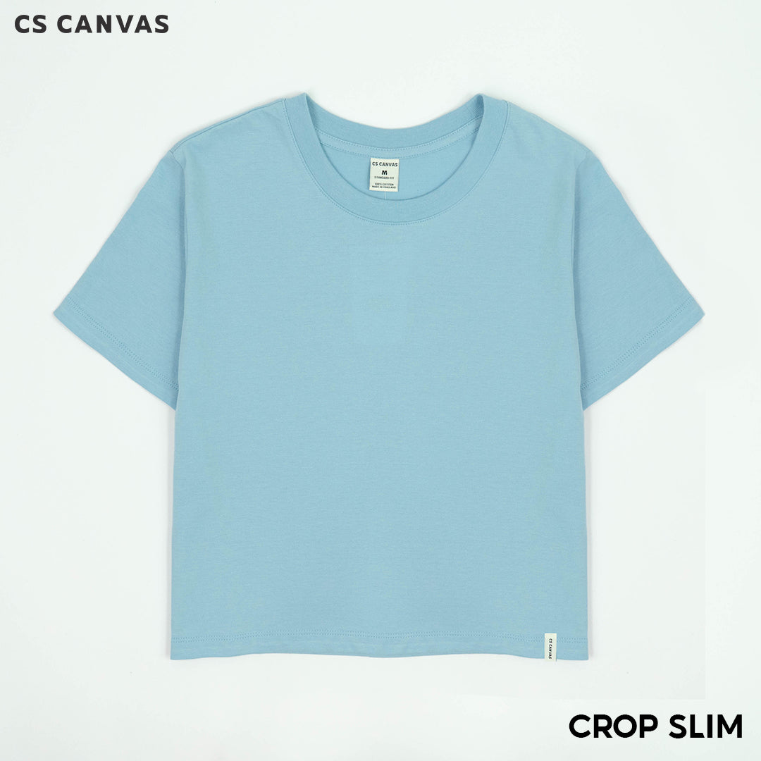 CS CANVAS Women Crop Slim fit - เสื้อครอป (ทรง สลิมฟิต) ผ้า Cotton ใส่สบายไม่ร้อน