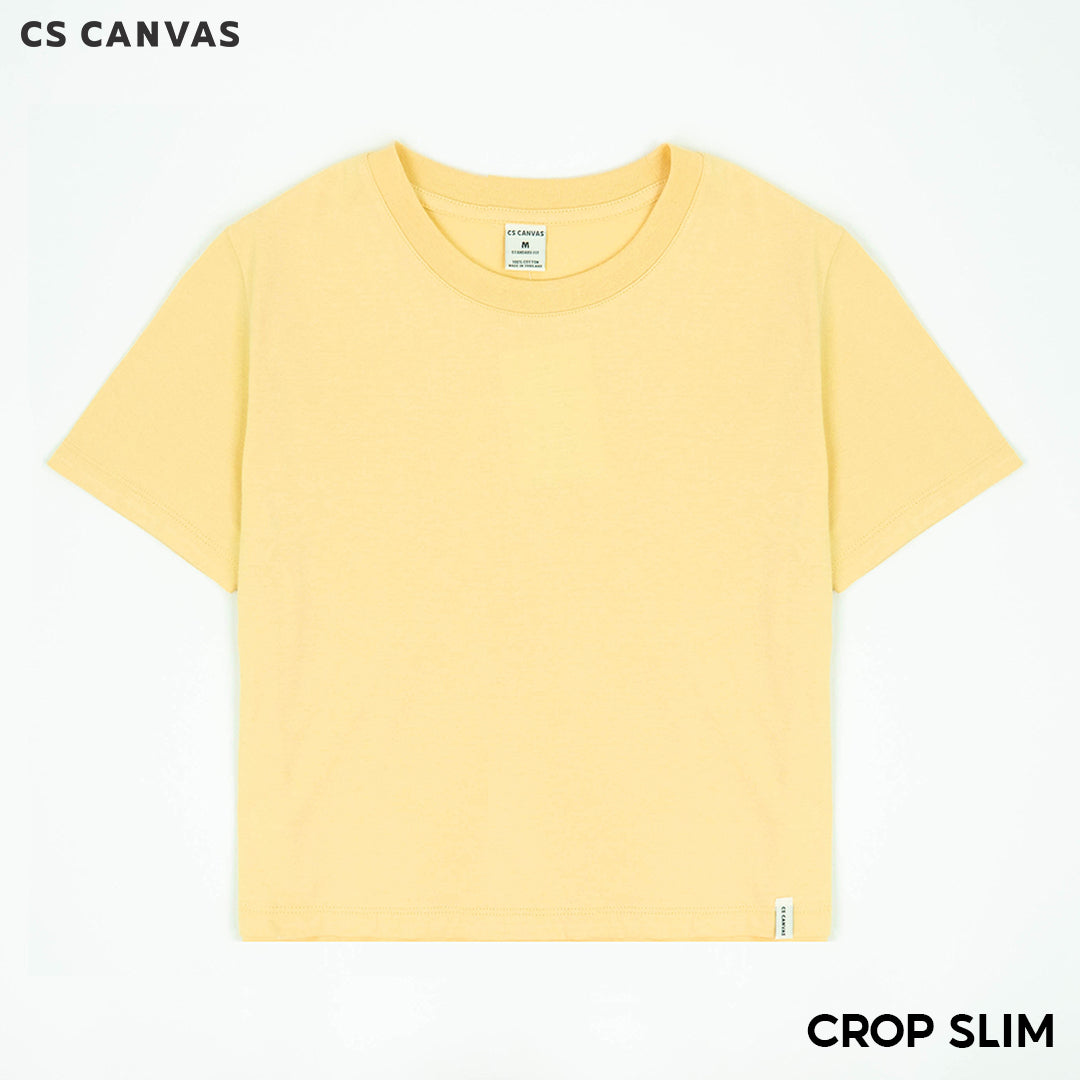 CS CANVAS Women Crop Slim fit - เสื้อครอป (ทรง สลิมฟิต) ผ้า Cotton ใส่สบายไม่ร้อน